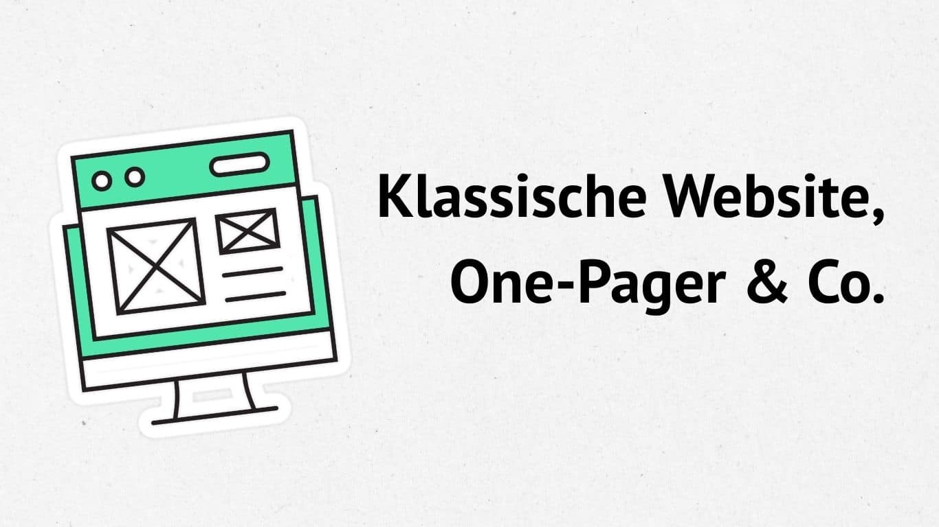 Auswahl Website-Typ